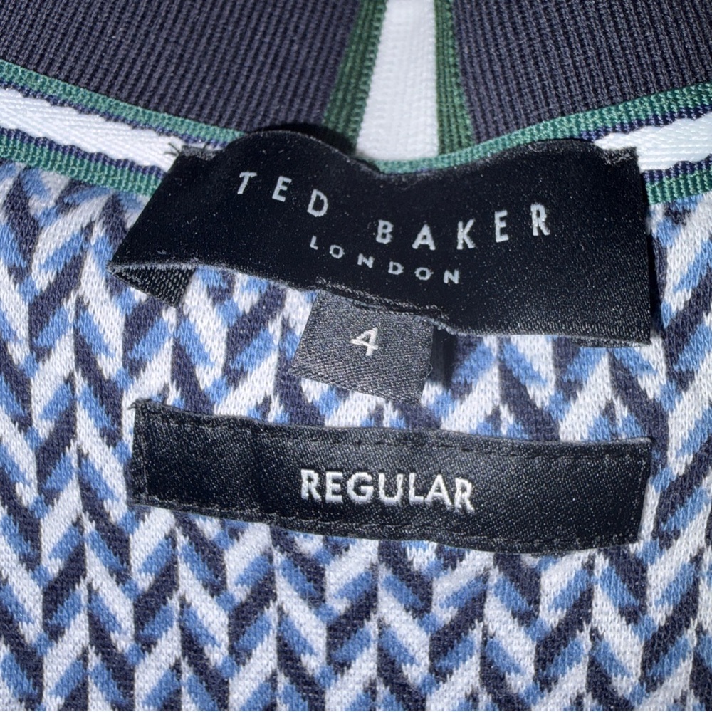 Ted Baker London Jacquard Polo Shirt size 4 or medium - Picture 3 of 6